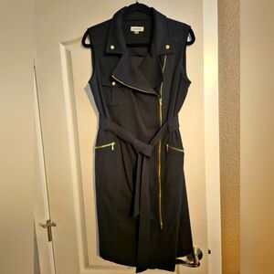 Calvin Klein Sleeveless Black Belted Dress 14